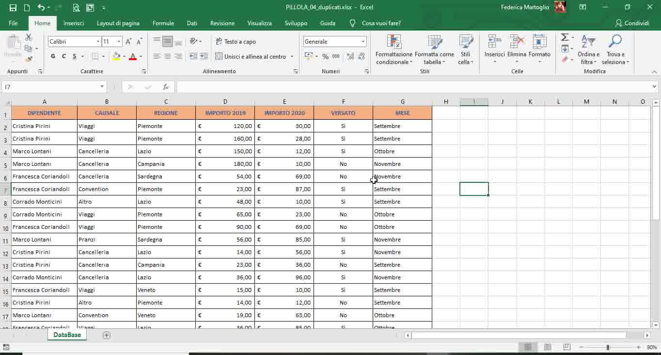 Corso Excel Tabella Pivot parte 4