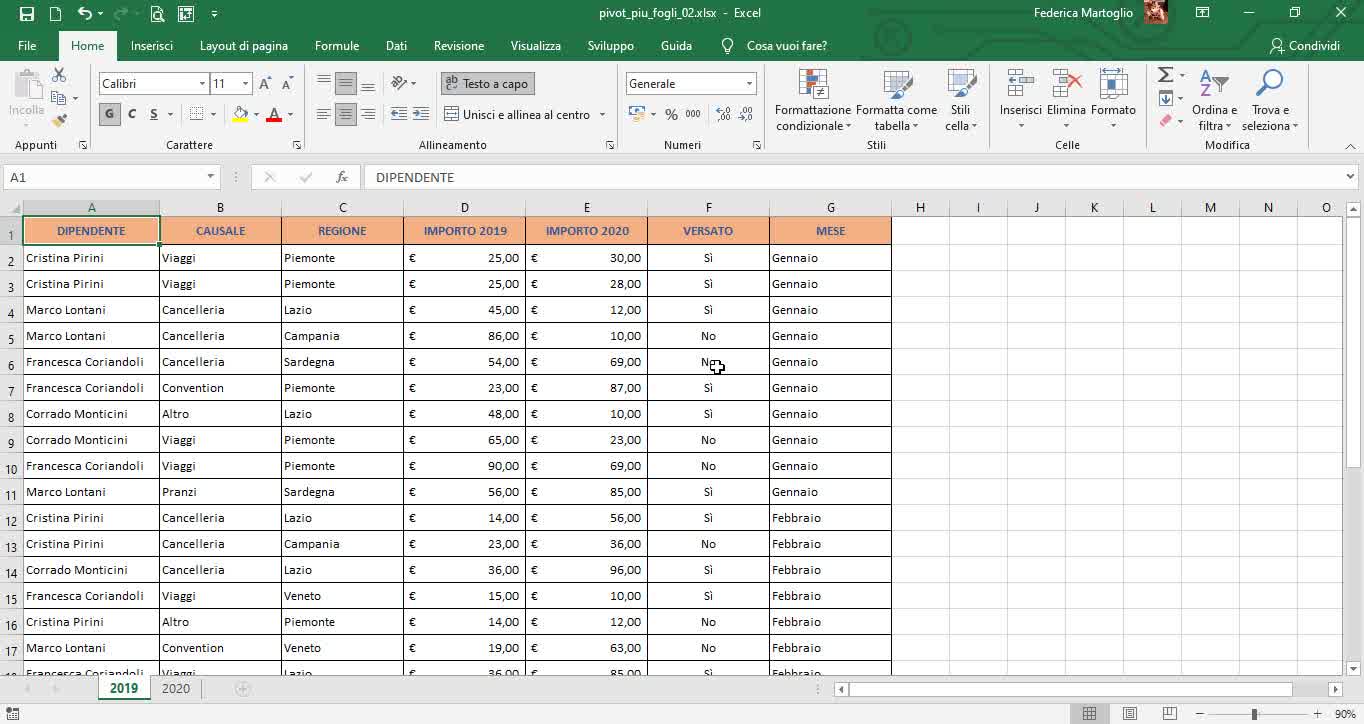 Corso Excel Pivot parte 7