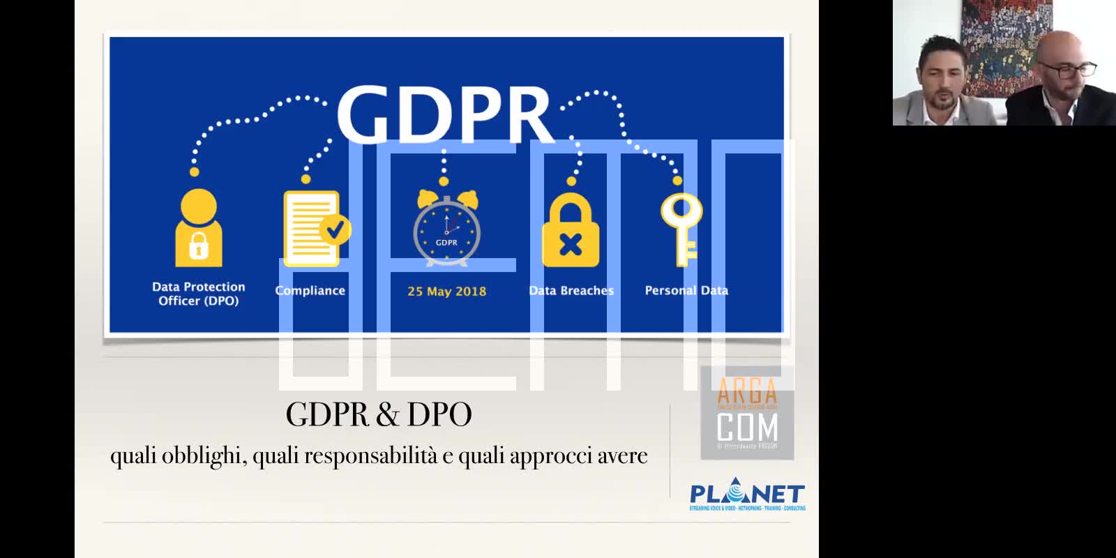 GDPR - Webinar 8 Maggio